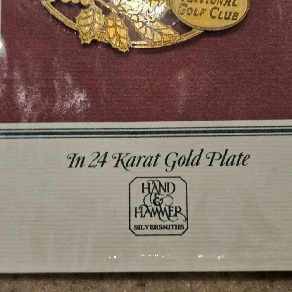 RARE 2001 MASTERS 24k TOURNAMENT AUGUSTA NATIONAL GOLF CLUB PGA HOLIDAY ORNAMENT